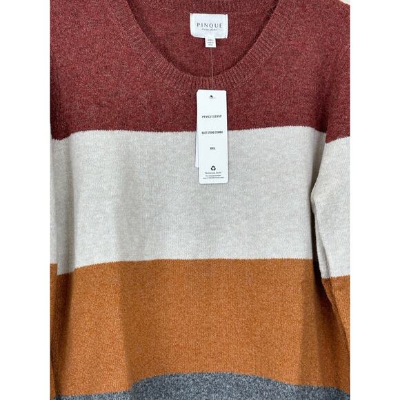 Pinque Design Studio Rust Stone Combo Color Black Pullover Sweater NEW Size XXL - Picture 10 of 10